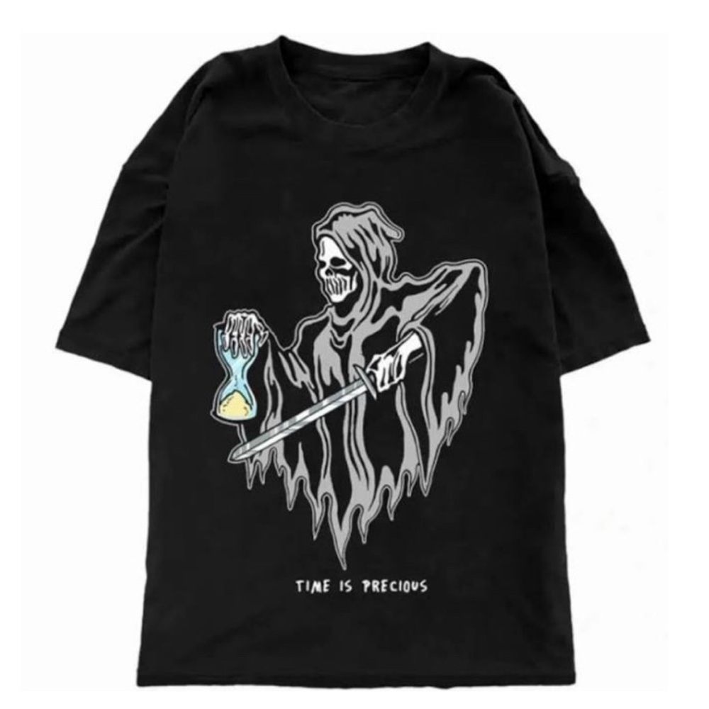Warren Lotas Limited Edition Time is Precious Death Grim Reaper T-shirt Men’s L